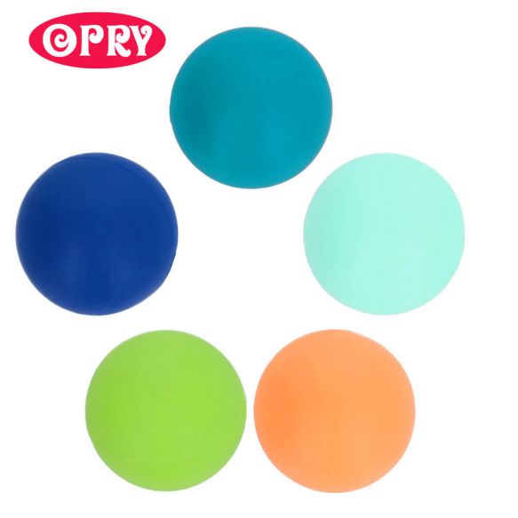 Opry siliconen kralen rond blauw/groen mix